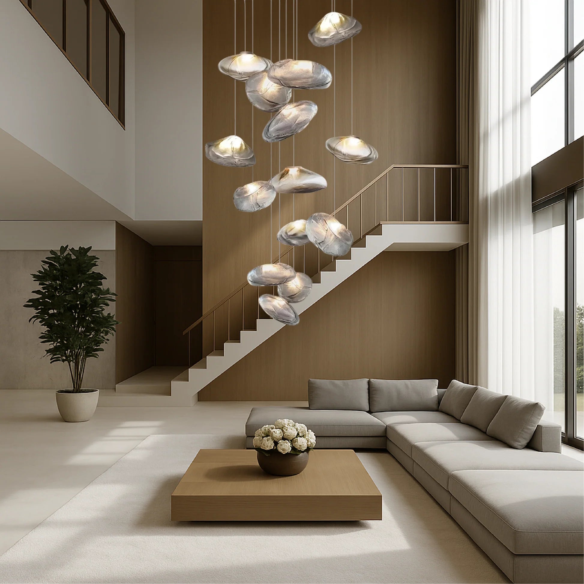 Nordic Glass Villa Chandelier