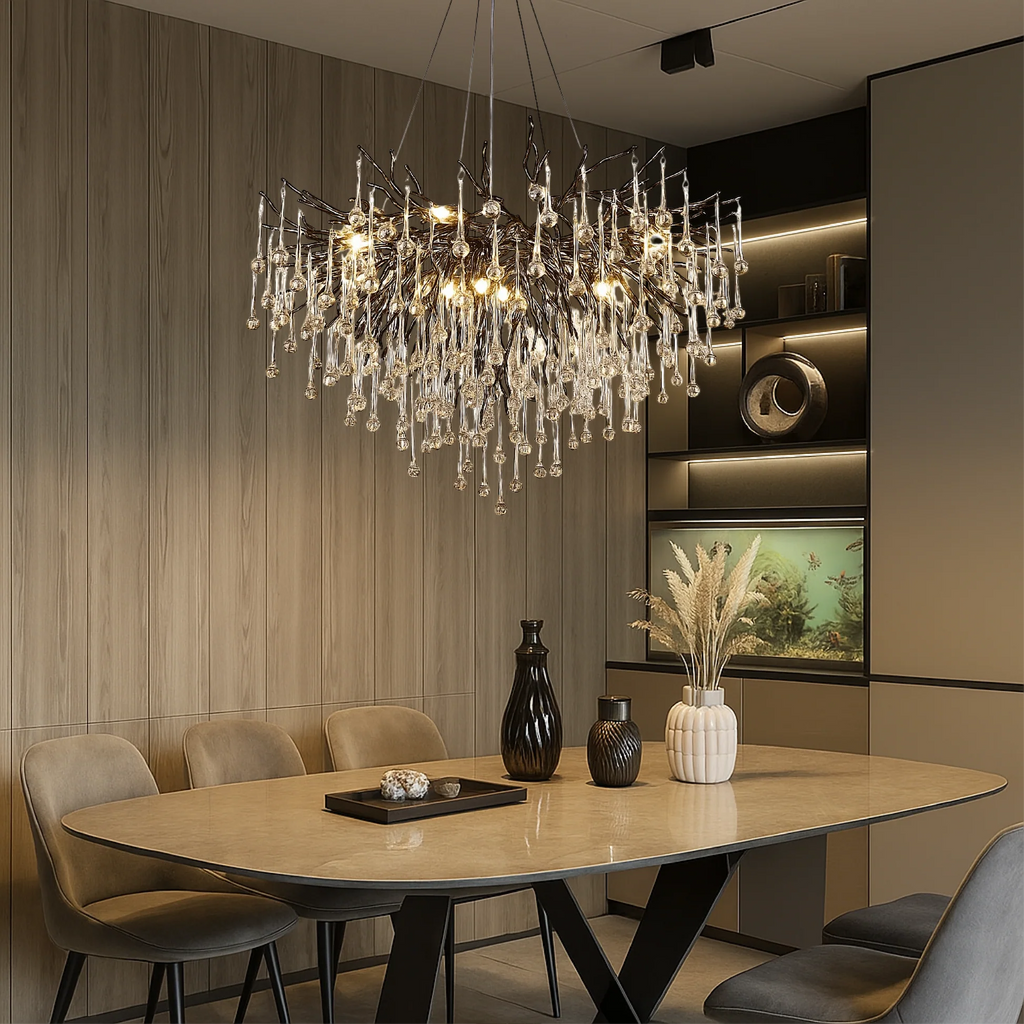 Black Chandelier Raindrop
