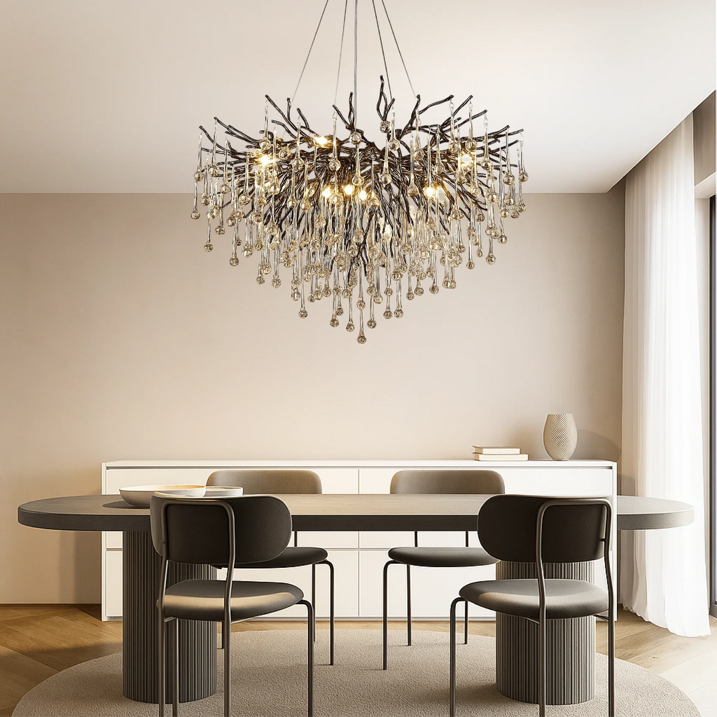Black Chandelier Raindrop