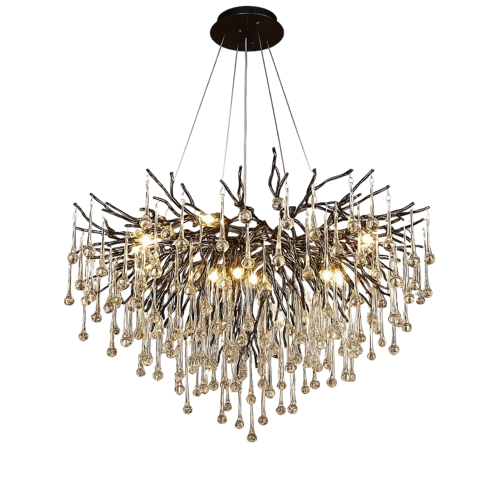 Black Chandelier Raindrop