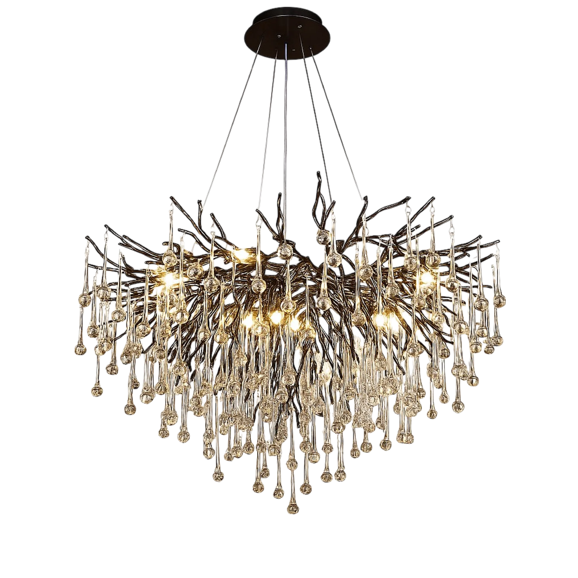 Black Chandelier Raindrop