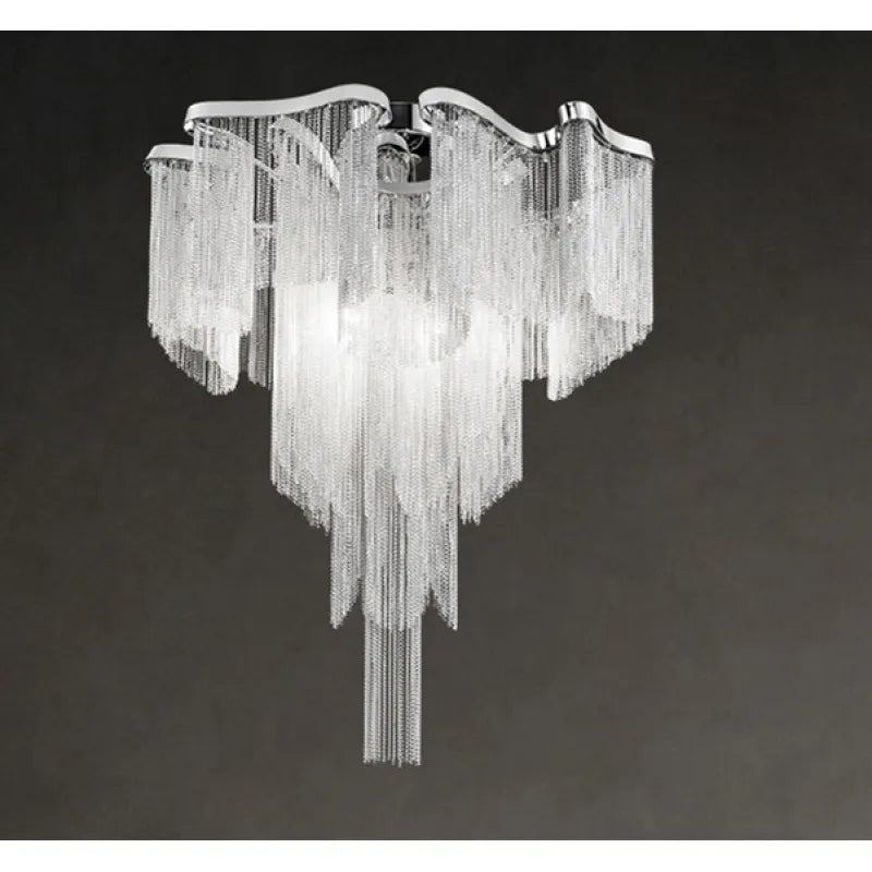 Nordic Modern Chandelier with Tassel Chain Design